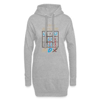 En dehors de la boîte - Sweat-shirt à capuche long Femme - gris chiné - Devant