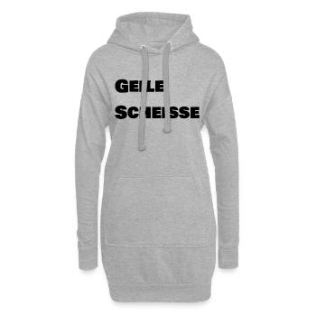 Geile Scheisse - Hoodie-Kleid - Grau meliert - Vorne