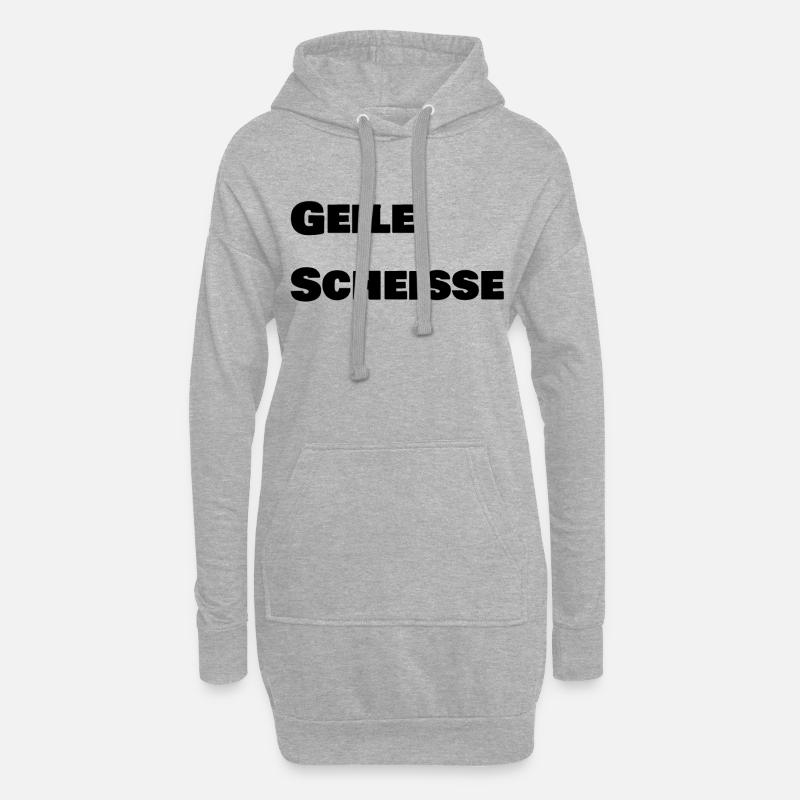 Geile Scheisse - Hoodie-Kleid - Grau meliert