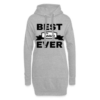 Team shirt • Best Team Ever • Geschenk - Hoodie-Kleid - Grau meliert - Vorne