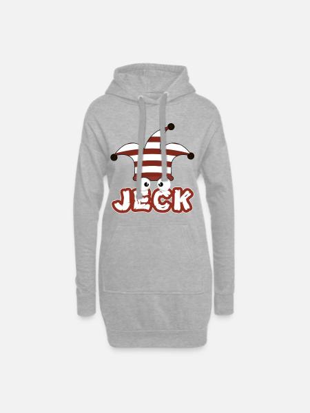 Jeck - Karnevals Kostüm für Kölschen Karneval - Hoodie-Kleid - Grau meliert