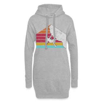 Losange d'escalade - Sweat-shirt à capuche long Femme - gris chiné - Devant
