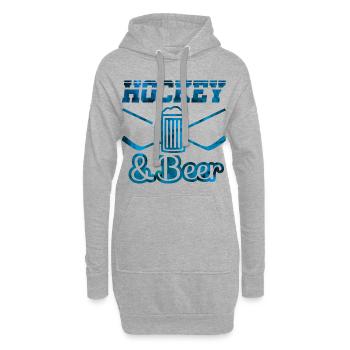 hockey bière hockey hockey - Sweat-shirt à capuche long Femme - gris chiné - Devant