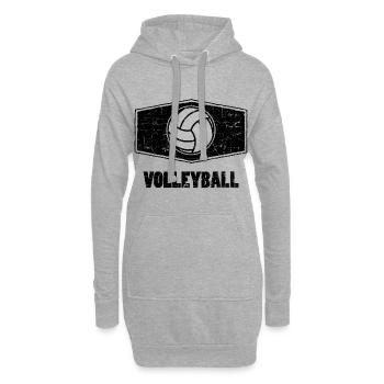 Volleyball Volleyball Coupe de volleyball de plage féminin - Sweat-shirt à capuche long Femme - gris chiné - Devant