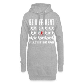 Ping-pong Noppen Raquettes de ping-pong - Sweat-shirt à capuche long Femme - gris chiné - Devant