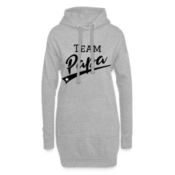 Équipe papa vintage avec étoile | noir nouveau - Sweat-shirt à capuche long Femme - gris chiné - Devant