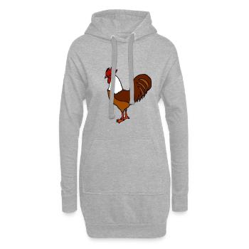 Hahn Comic - Hoodie-Kleid - Grau meliert - Vorne