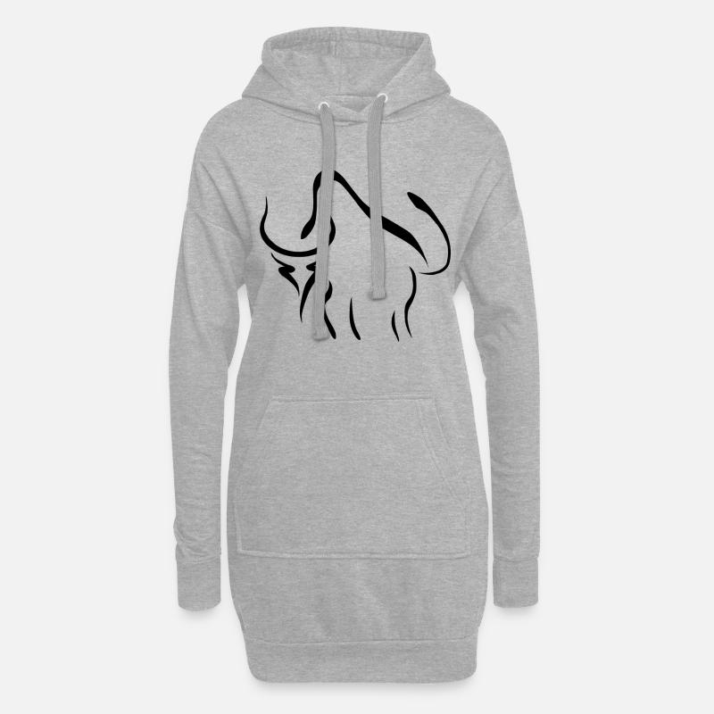 Büffel - Hoodie-Kleid - Grau meliert