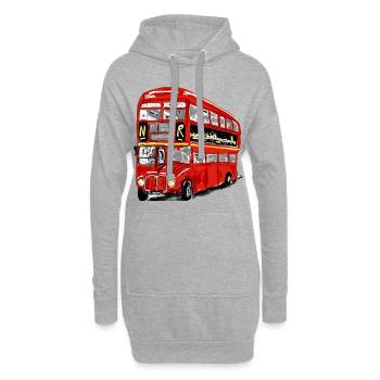 Stoppen Sie den Bus! - Hoodie-Kleid - Grau meliert - Vorne