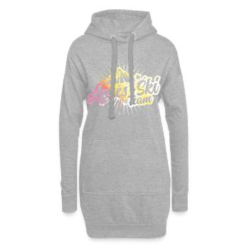 apres ski team berge bunt - Hoodie-Kleid - Grau meliert - Vorne
