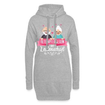 Altenpflegerin Pflegerin Beruf Spruch Altenpflege - Hoodie-Kleid - Grau meliert - Vorne