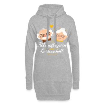 Altenpflegerin Pflegerin Beruf Spruch Altenpflege - Hoodie-Kleid - Grau meliert - Vorne