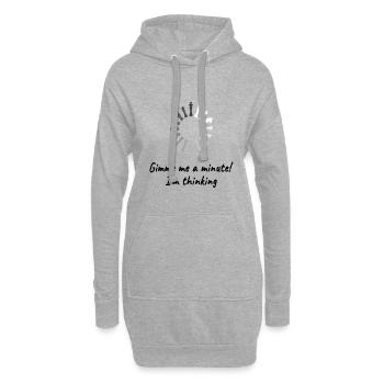 Cadeau d'échecs drôle - Sweat-shirt à capuche long Femme - gris chiné - Devant