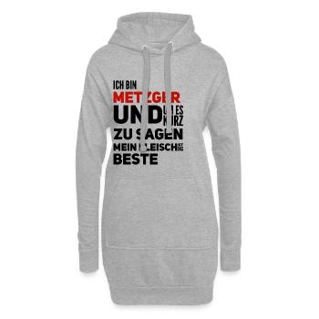 Metzger - Hoodie-Kleid - Grau meliert - Vorne