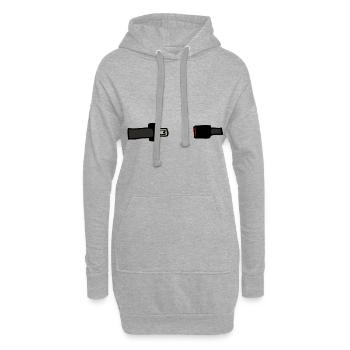 Auto-Sicherheitsgurt - Hoodie-Kleid - Grau meliert - Vorne