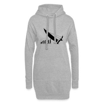 Évolution du catamaran - Sweat-shirt à capuche long Femme - gris chiné - Devant