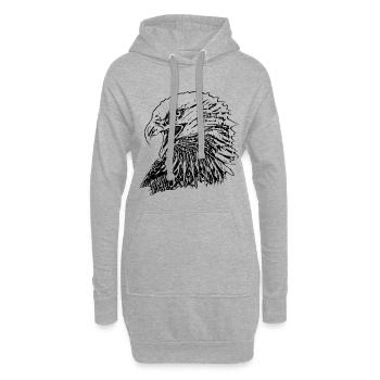 aigle - Sweat-shirt à capuche long Femme - gris chiné - Devant