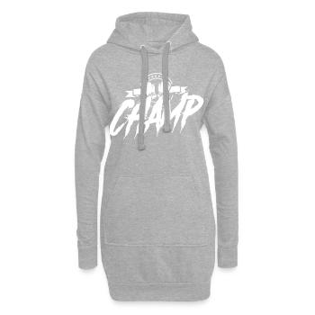 boxe sport vainqueur - Sweat-shirt à capuche long Femme - gris chiné - Devant