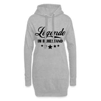 Legende Rentner Ruhestand Abschied - Hoodie-Kleid - Grau meliert - Vorne