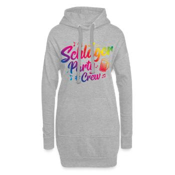 Schlager party crew bunt - Hoodie-Kleid - Grau meliert - Vorne