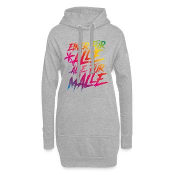 malle alle für party mallorca - Hoodie-Kleid - Grau meliert - Vorne