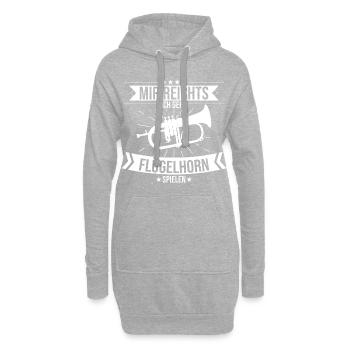 Flügelhorn Flügelhornist Horn Instrument Spruch - Hoodie-Kleid - Grau meliert - Vorne