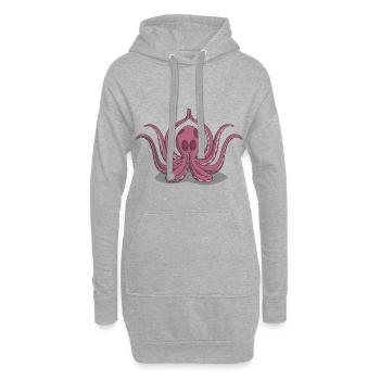 Oktopus Yoga Meditation - Hoodie-Kleid - Grau meliert - Vorne