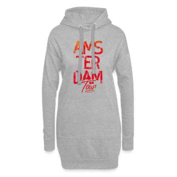Amsterdam tour - Hoodie-Kleid - Grau meliert - Vorne