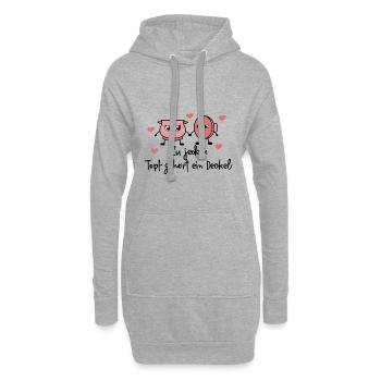 Zu jedem Topf gehört ein Deckel Valentinstag - Hoodie-Kleid - Grau meliert - Vorne