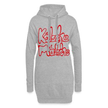 Kölsche Mädsche Kölner Mädchen Kölsch Mundart - Hoodie-Kleid - Grau meliert - Vorne