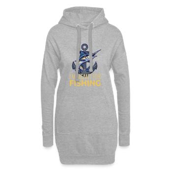 Je suis destiné à la pêche - Sweat-shirt à capuche long Femme - gris chiné - Devant
