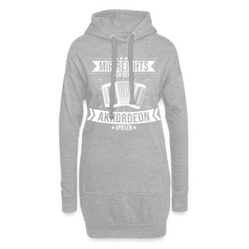 Akkordeon Ziehhamonika Instrument Spruch - Hoodie-Kleid - Grau meliert - Vorne