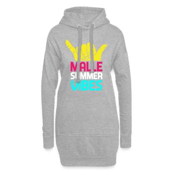 MALLE Summer Vibes, Party Urlaub Spanien Mallorca - Hoodie-Kleid - Grau meliert - Vorne
