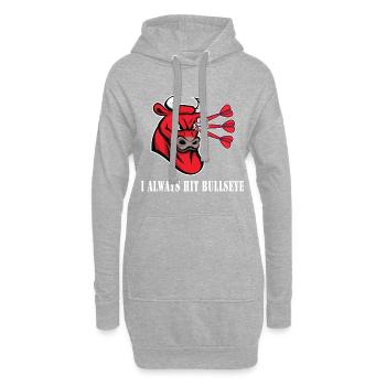 I always hit bullseye Dart Shirt - Hoodie-Kleid - Grau meliert - Vorne