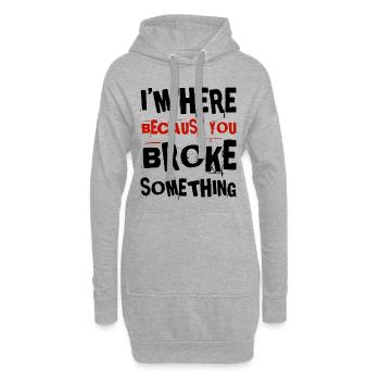 Lustige Sprüche Shirt für Installateure - Hoodie-Kleid - Grau meliert - Vorne