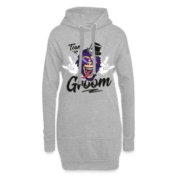 Affe Groom Team Party - Hoodie-Kleid - Grau meliert - Vorne
