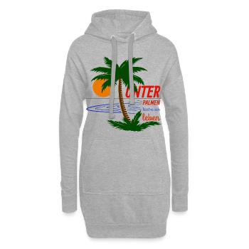 UNTER PALMEN LÄSST ES SICH LEBEN - Hoodie-Kleid - Grau meliert - Vorne
