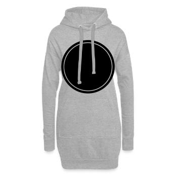 kreis symbol leer icon - Hoodie-Kleid - Grau meliert - Vorne