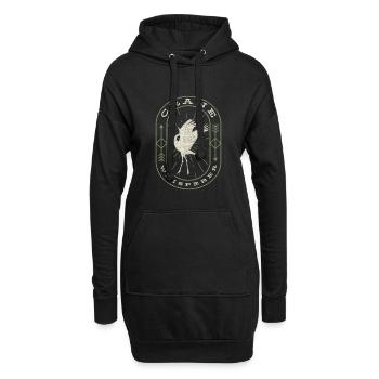 Crane Whisperer - Hoodie-Kleid - Schwarz - Vorne