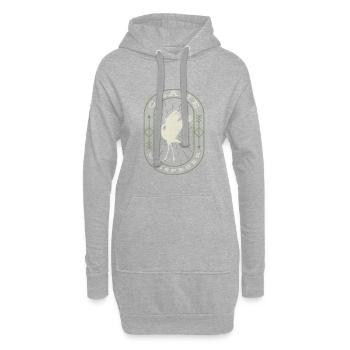 Crane Whisperer - Sweat-shirt à capuche long Femme - gris chiné - Devant