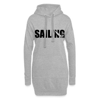 Voile trapèze catamaran à voile - Sweat-shirt à capuche long Femme - gris chiné - Devant