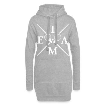 Équipe de tennis de table - Sweat-shirt à capuche long Femme - gris chiné - Devant