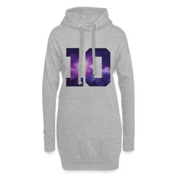 10 number years - Hoodie Dress - heather grey - Front