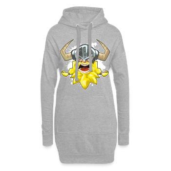 Viking Wikinger kopf - Hoodie-Kleid - Grau meliert - Vorne