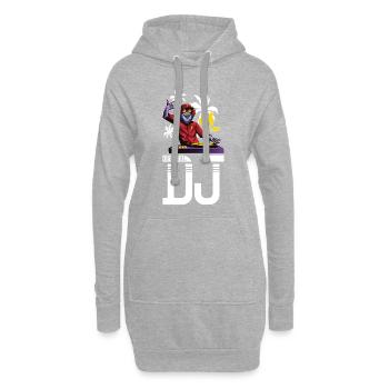 Affe DJ Party - Hoodie-Kleid - Grau meliert - Vorne