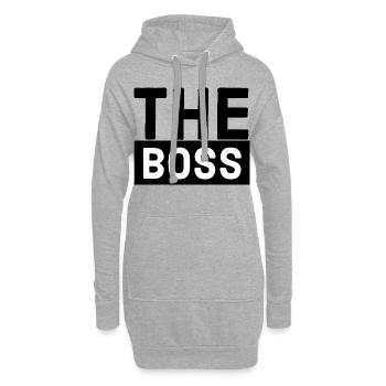Les couples de t-shirts partenaires du boss - Sweat-shirt à capuche long Femme - gris chiné - Devant