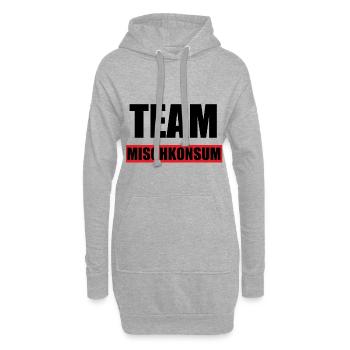 Team Mischkonsum Druffi Rave Techno Keta Geschenke - Hoodie-Kleid - Grau meliert - Vorne