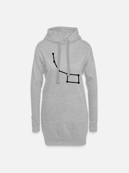 der große Wagen - Hoodie-Kleid - Grau meliert