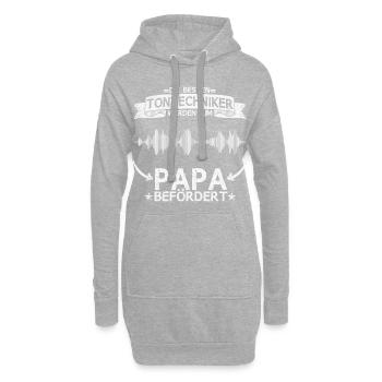 Tontechniker Tontechnik Veranstaltungstechniker - Hoodie-Kleid - Grau meliert - Vorne