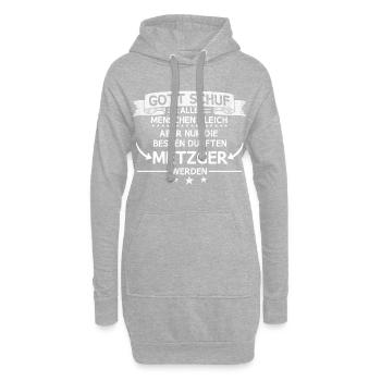 Metzger Fleischer Metzgerei Schlachter Spruch - Hoodie-Kleid - Grau meliert - Vorne